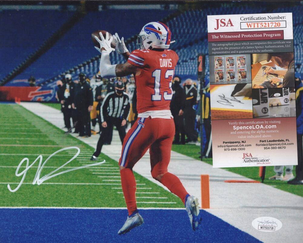 GABRIEL DAVIS BUFFALO BILLS SIGNED AUTOGRAPHED 8X10 PHOTO JSA WIT521720