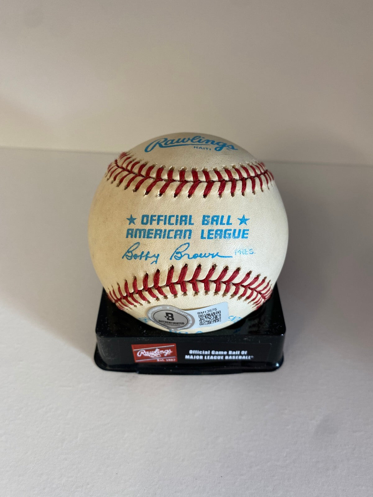 MIKE BODDICKER BALTIMORE ORIOLES SIGNED AUTOGRAPHED A.L BASEBALL BECKETT AUTH
