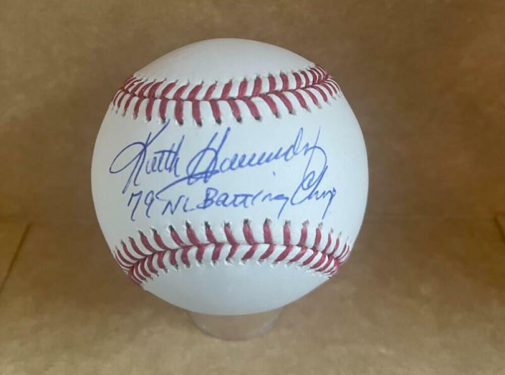KEITH HERNANDEZ 79 NL BATTING CHAMP SIGNED AUTO ML BASEBALL JSA VV95011