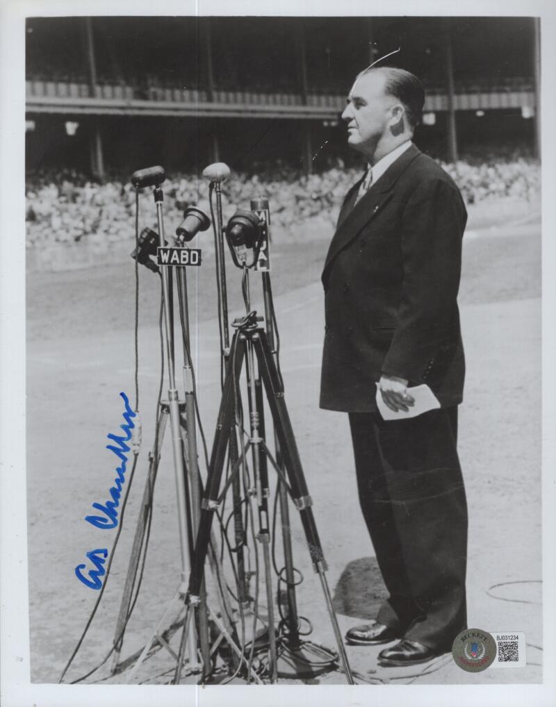 AB HAPPY CHANDLER COMMISSIONER SIGNED 8X10 PHOTO BECKETT BJ031234