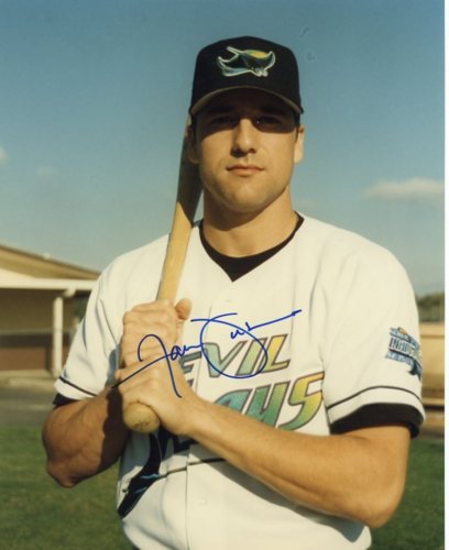 AARON LADESMA TAMPA BAY RAYS SIGNED 8X10 PHOTO W/COA