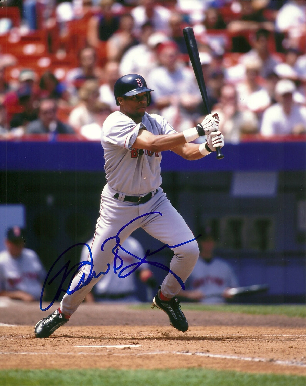 DAMON BUFORD BOSTON RED SOX SIGNED AUTOGRAPHED 8x10 PHOTO W/COA HITTING