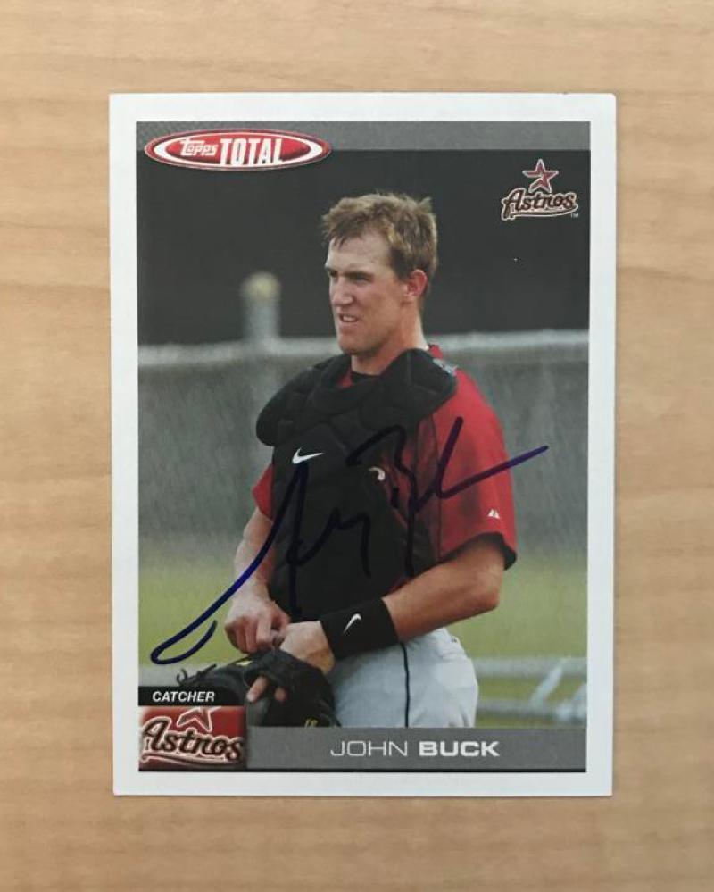 JOHN BUCK HOUSTON ASTROS SIGNED AUTOGRAPHED 2004 TOPPS TOTAL CARD #109 W/COA 