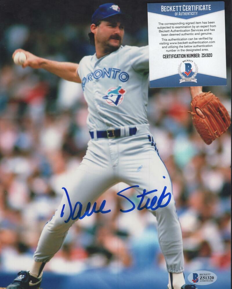 DAVE STIEB TORONTO BLUE JAYS SIGNED 8X10 PHOTO BECKETT  Z51320