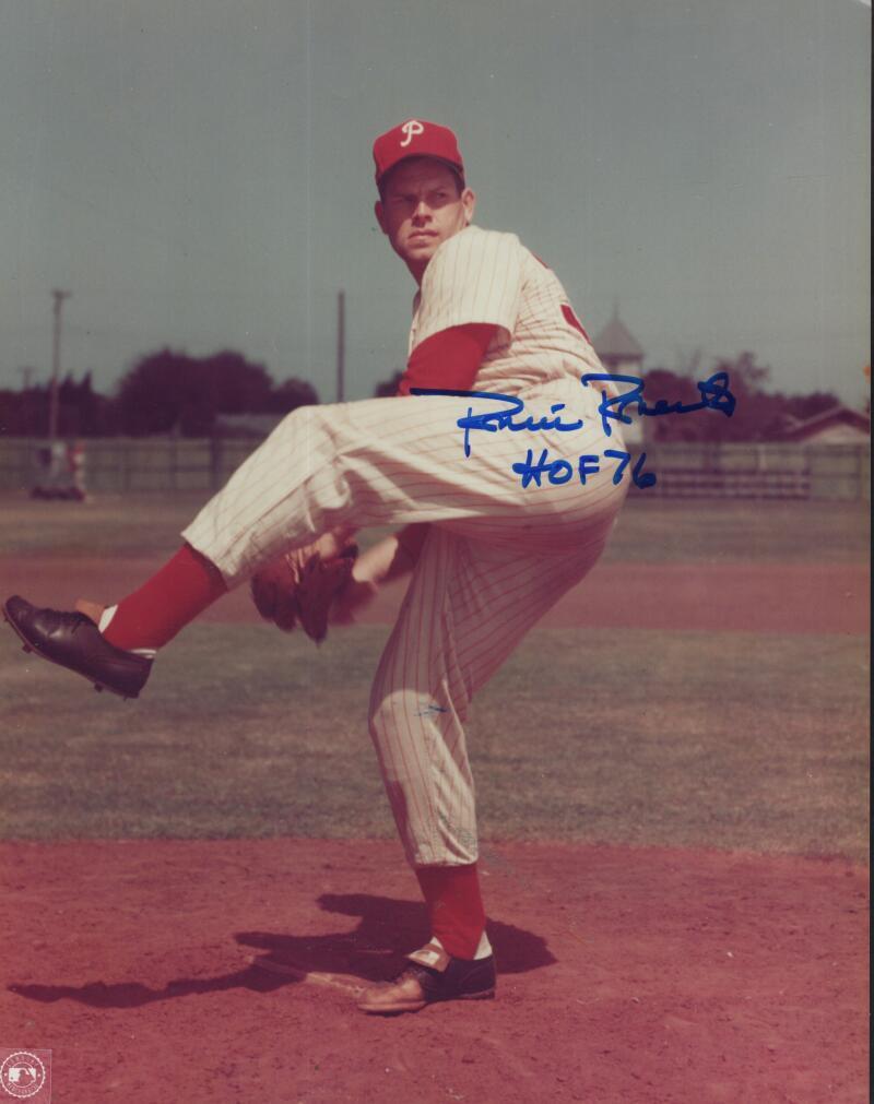 ROBIN ROBERT PHILLIES HOF 76 SIGNED AUTOGRAPHED 8X10 PHOTO W/ COA