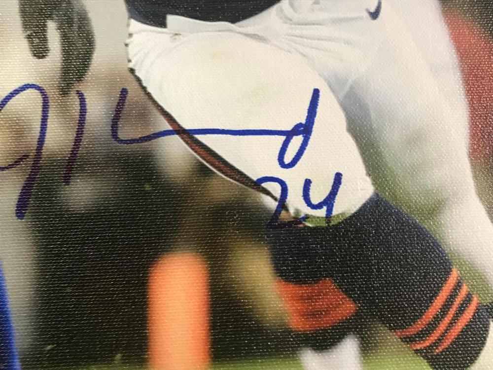 JORDAN HOWARD  BEARS SIGNED 16X20 CANVAS MOUNTED JSA WP51443