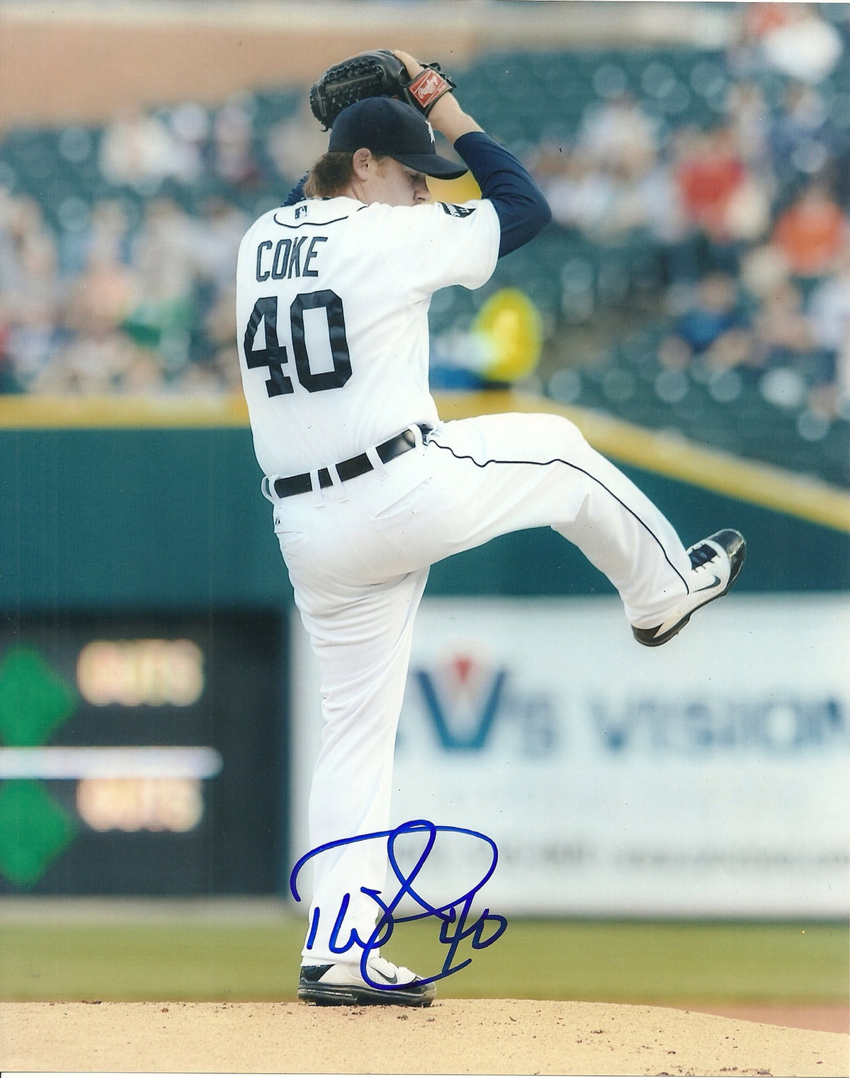 PHIL COLE DETROIT TIGERS SIGNED AUTOGRAPHED 8x10 PHOTO W/COA