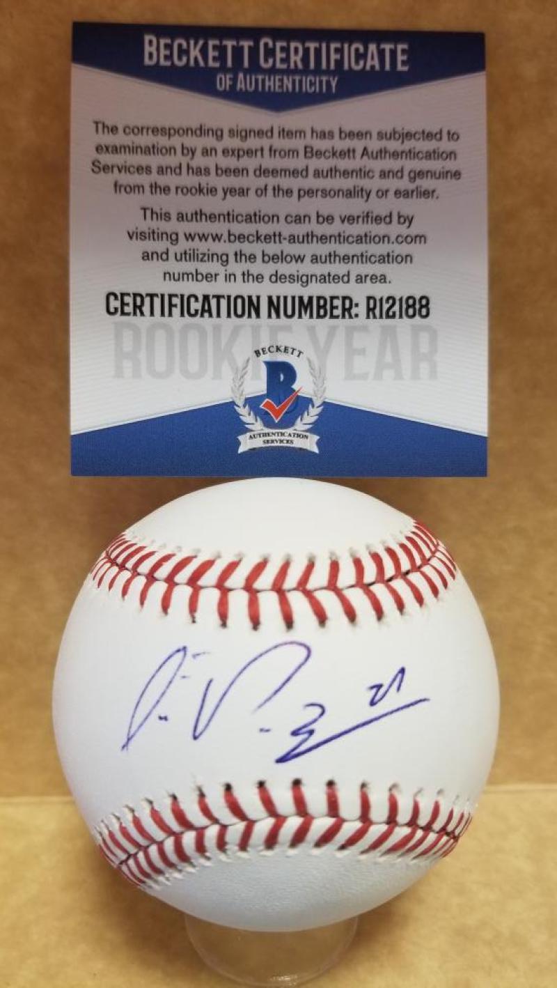 FRANKLIN PEREZ DETROIT TIGERS ROOKIE YEAR SIGNED M.L. BASEBALL BECKETT R12188