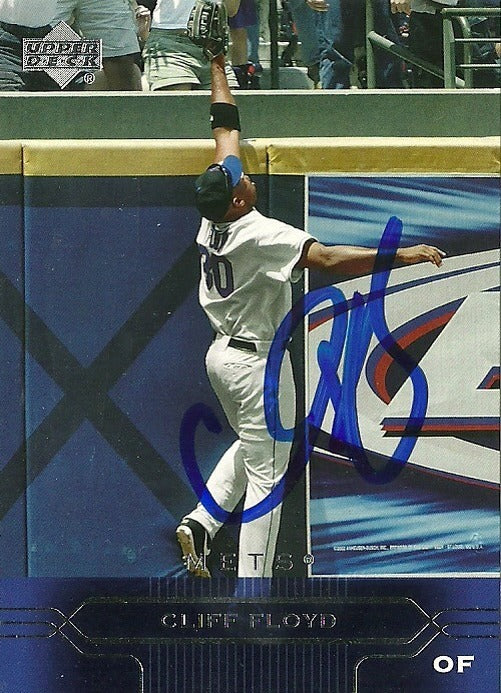 CLIFF FLOYD NEW YORK METS SIGNED AUTOGRAPHED 2004 UPPER DECK #133 W/COA