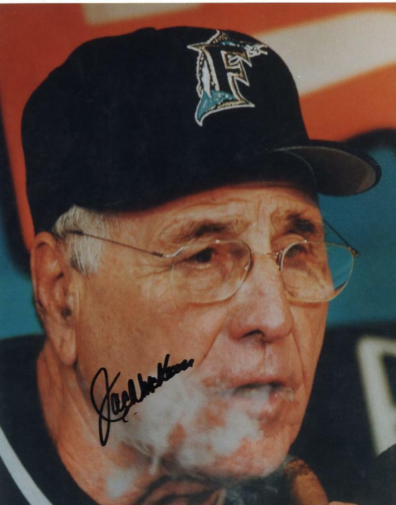 JACK MCKEON FLORIDA MARLINS MANAGER SIGNED AUTOGRAPHED 8X10 W/ COA