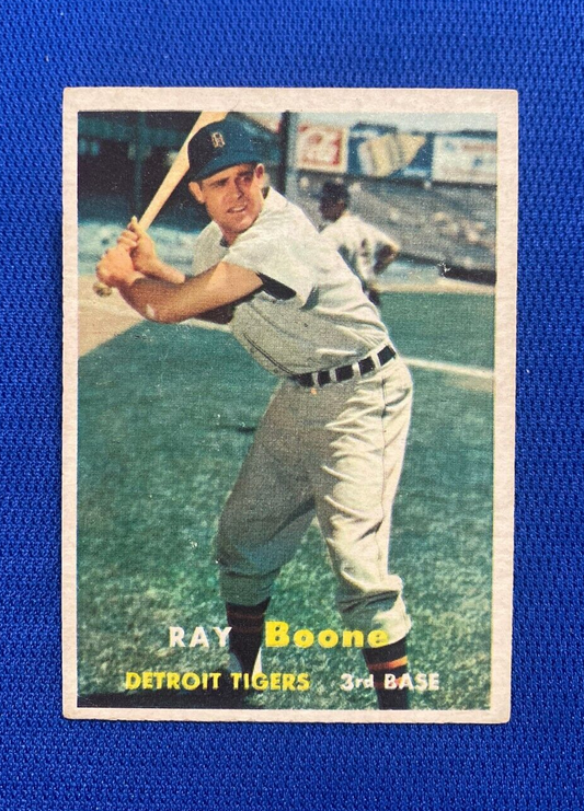 1957 TOPPS RAY BOONE DETROIT TIGERS #102 CARD VINTAGE SET-BREAK