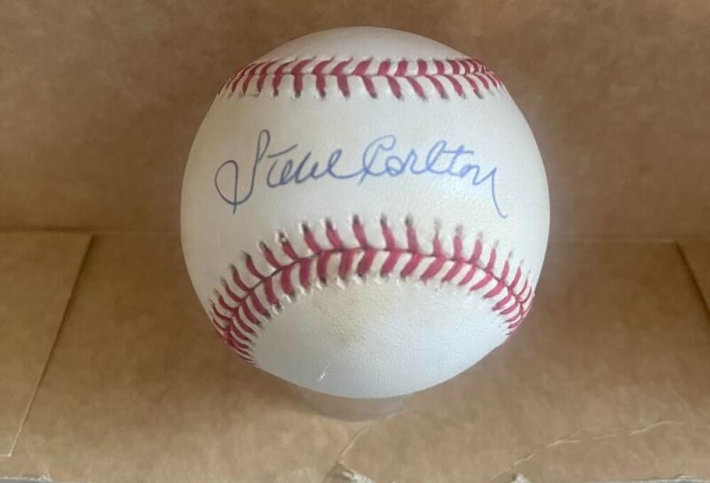 STEVE CARLTON PHILLIES/CARDINALS SIGNED AUTOGRAPHED N.L. BASEBALL BECKETT AUTH 