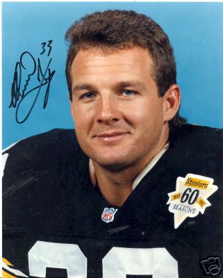 MERRIL HOGE PITTSBURGH STEELERS SIGNED 8X10 PHOTO W/COA