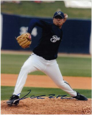 JORGE  DE LA ROSA  MILWAUKEE BREWERS  SIGNED 8X10