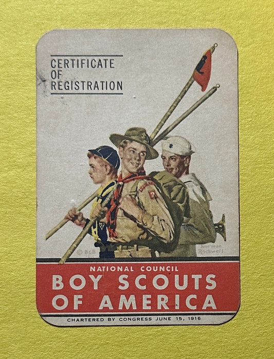 1952 VINTAGE BOY SCOUTS OF AMERICA IDENTIFICATION CARD