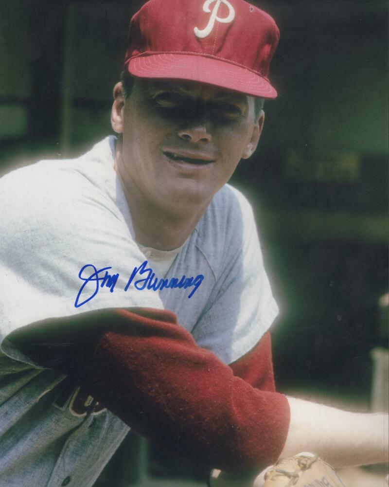 JIM BUNNING PHILADELPHIA PHILLIES   SIGNED AUTOGRAPHED 8X10 PHOTO W/ COA
