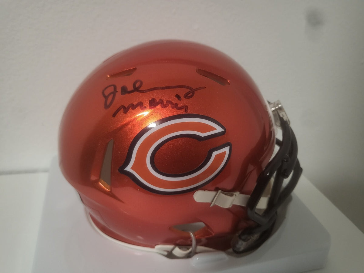 JOHNNY MORRIS CHICAGO BEARS SIGNED AUTOGRAPHED AUTO FLASH MINI HELMET BECKETT
