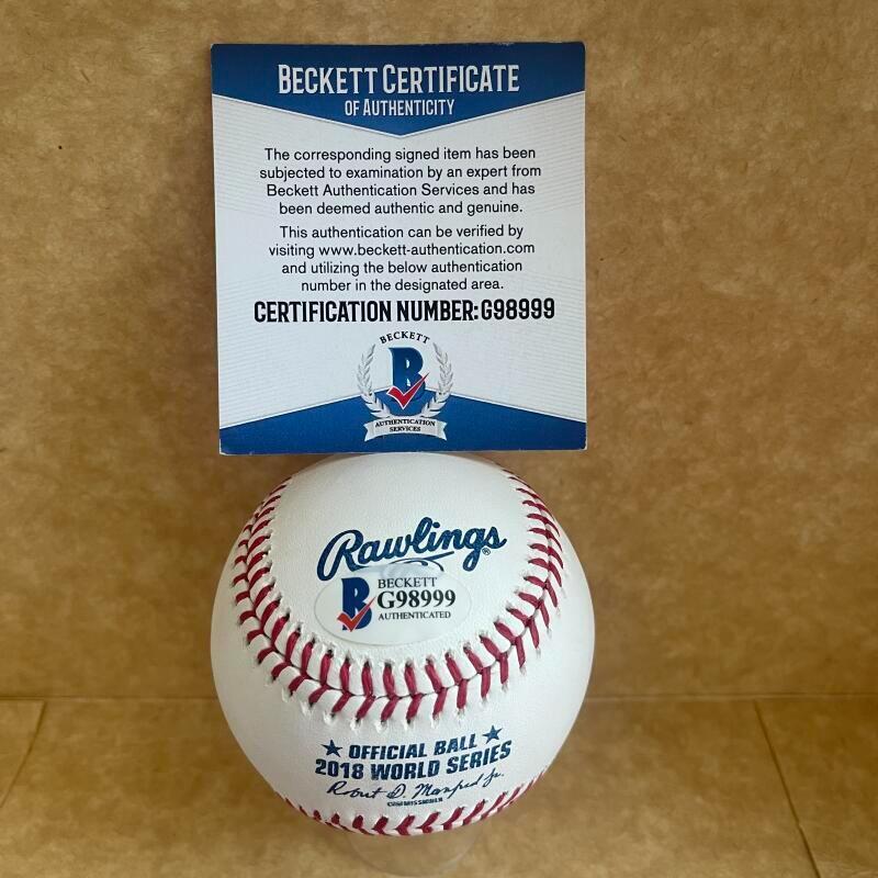 DAVID PRICE BOSTON RED SOX SIGNED AUTO 2018 WORLD SERIES BASEBALL BAS G98999