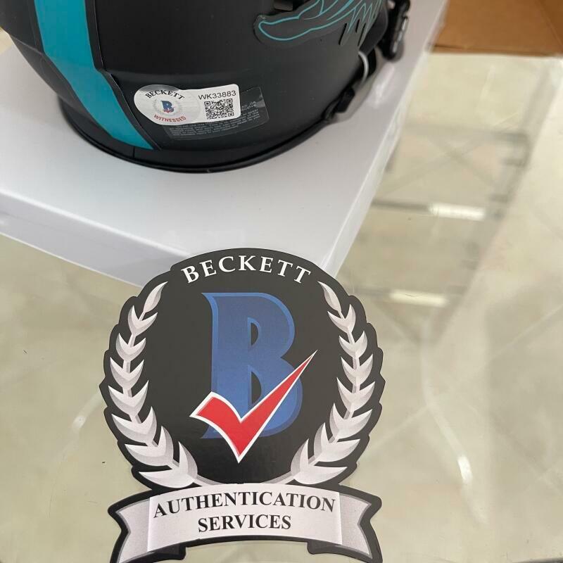 MIKE GESICKI MIAMI DOLPHINS SIGNED AUTO ECLIPSE MINI HELMET BECKETT WITNESS 