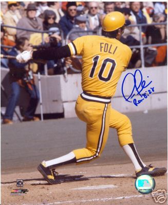 TIM FOLI PITTSBURGH PIRATES SIGNED 8X10 PHOTO W/COA
