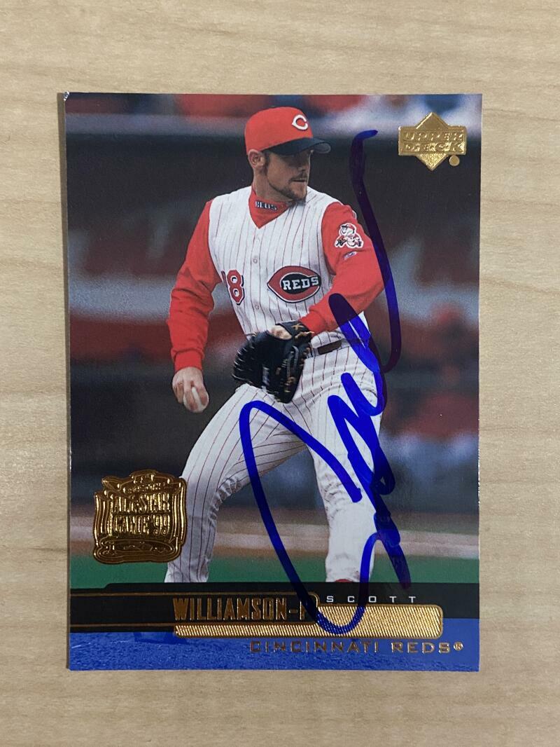 SCOTT WILLIAMSON CINCINNATI REDS SIGNED 2000 UPPER DECK CARD #88 W/COA
