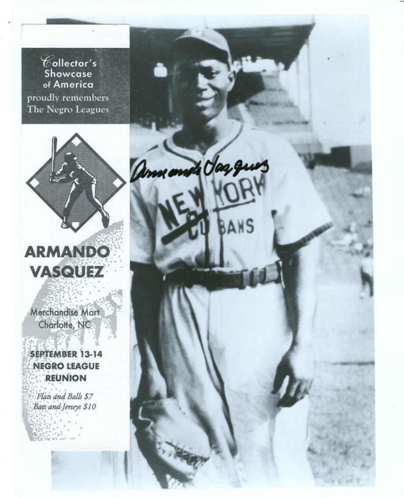 ARMANDO VASQUEZ NEW YORK CUBANS RARE SIGNED AUTOGRAPHED 8X10 PHOTO W/ COA