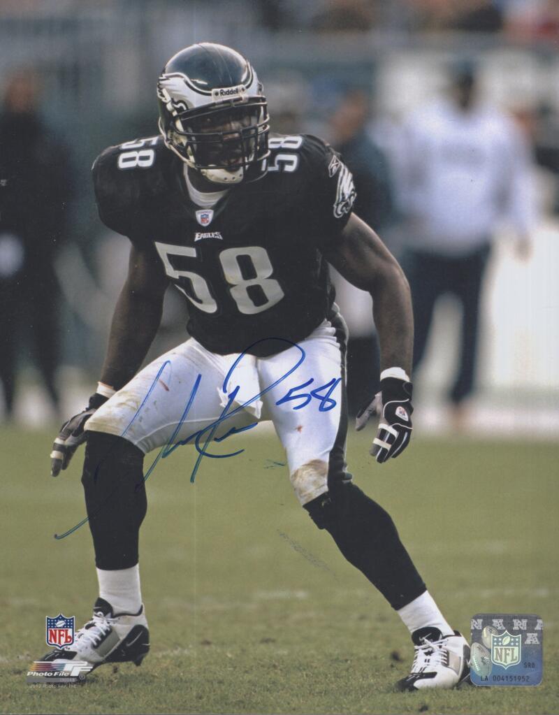 IKE REESE EAGLES  SIGNED AUTOGRAPHED 8X10 PHOTO W/ COA