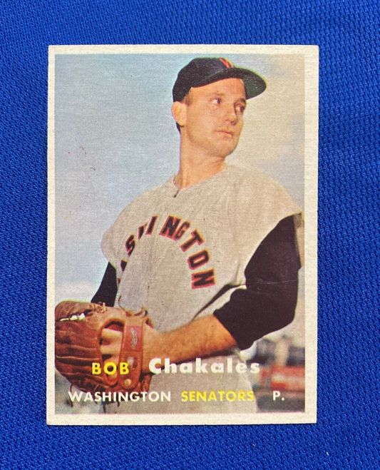 1957 TOPPS BOB CHAKALES WASHINGTON SENATORS #261 CARD VINTAGE SET-BREAK