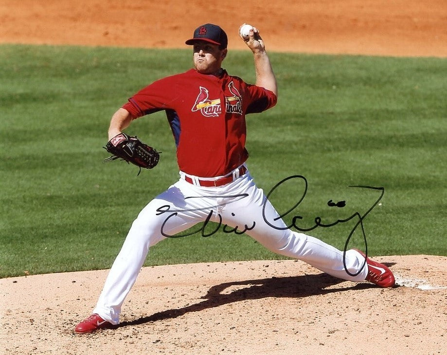 TIM  COONEY  ACTION    ST. LOUIS  CARDINALS  SIGNED   AUTOGRAPHED 8X10 
