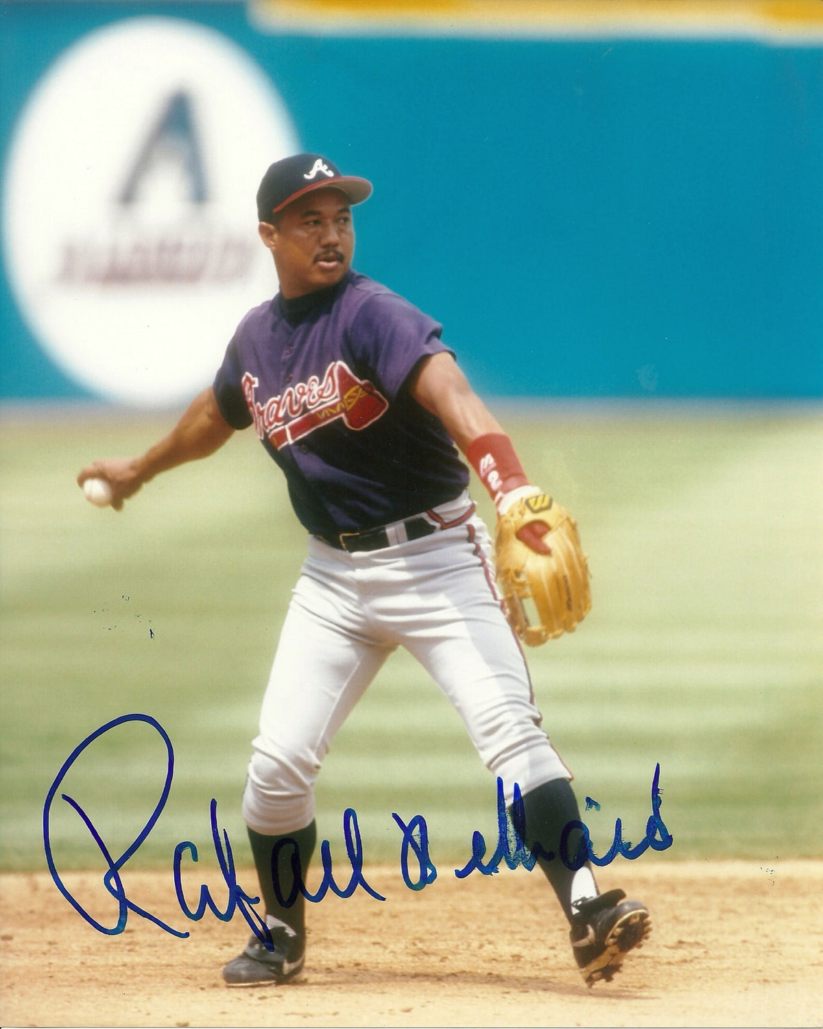 RAFAEL BELLIARD ATLANTA BRAVES SIGNED A 8x10 PHOTO W/COA