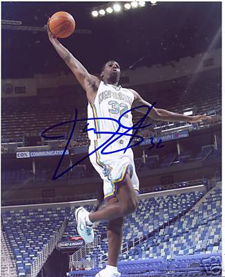 JULIAN WRIGHT NEW ORLEANS HORNETS SIGNED 8X10 PHOTO COA