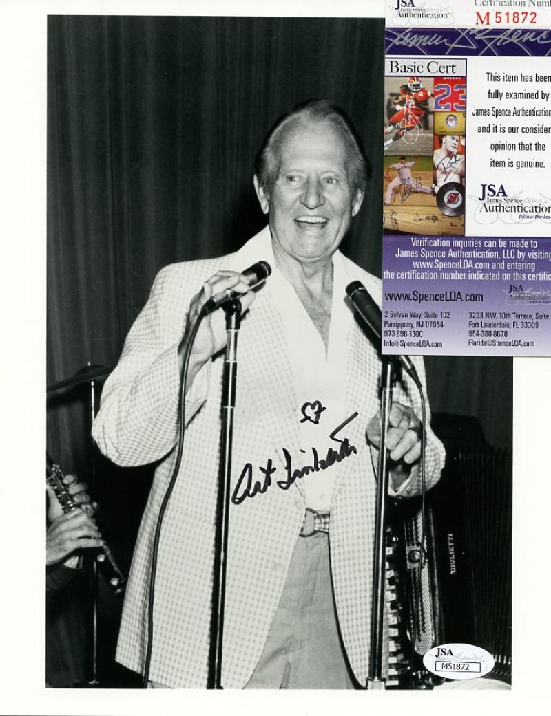 ART LINKLETTER 1960'S TV PERSONALITY 8X10 PHOTO SIGNED W/COA JSA M51872