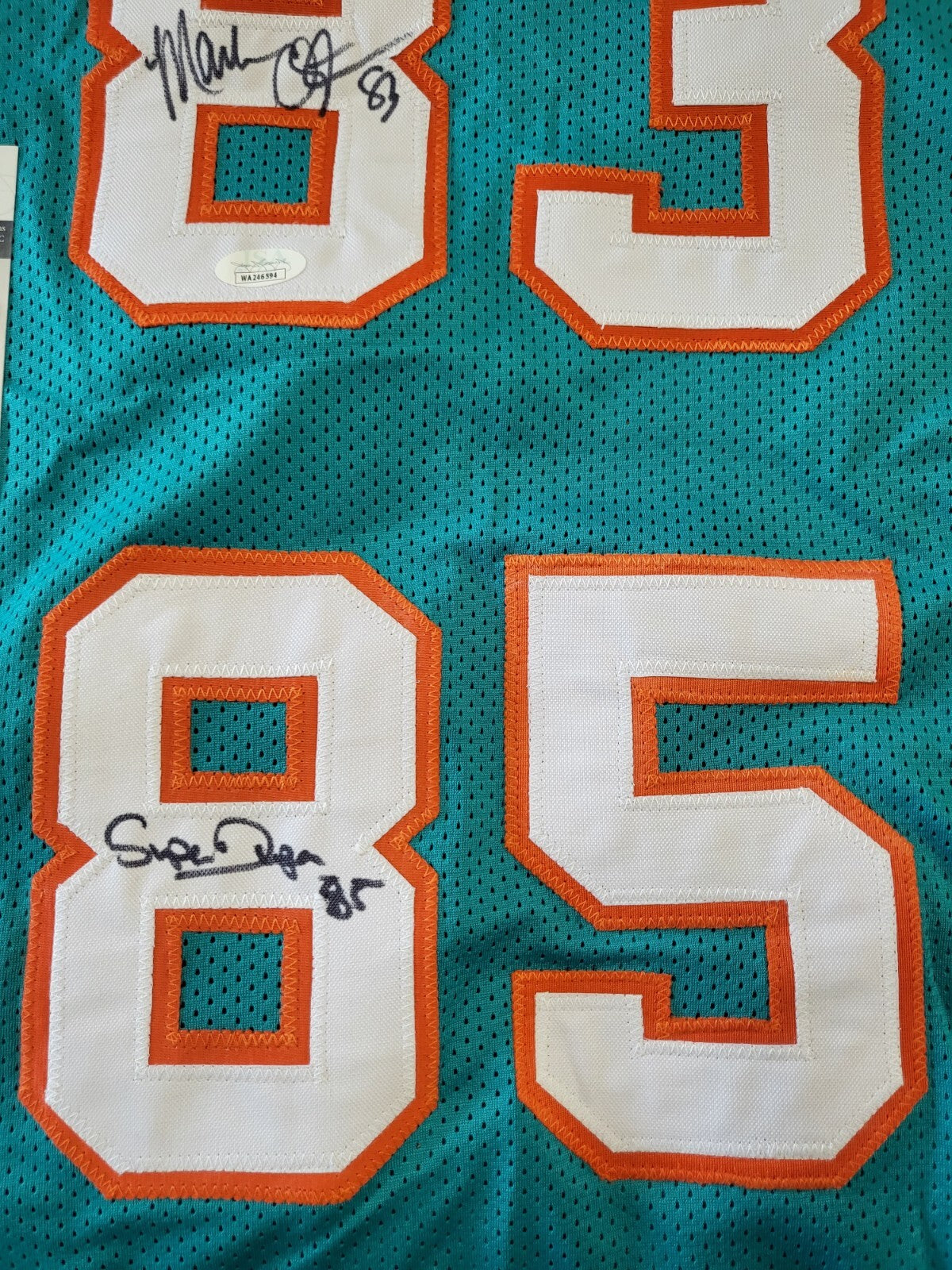 MARKS BROTHERS CLAYTON/DUPER DOLPHINS SIGNED AUTO XL JERSEY JSA COA AUTH *