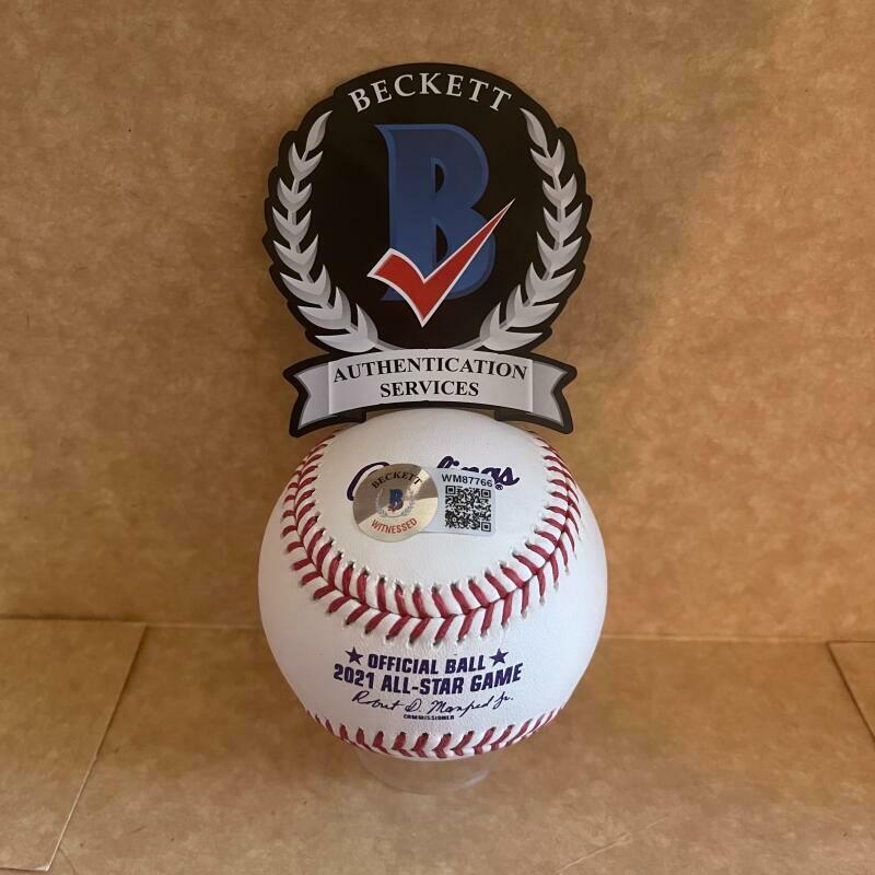 JARED WALSH ANGELS SIGNED 2021 RARE ALL STAR GAME BASEBALL BECKETT HOLOGRAM