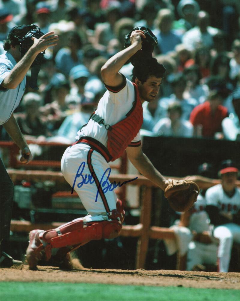 BOB BOONE CALIFORNIA ANGELS ACTION  SIGNED AUTOGRAPHED 8X10 PHOTO W/ COA