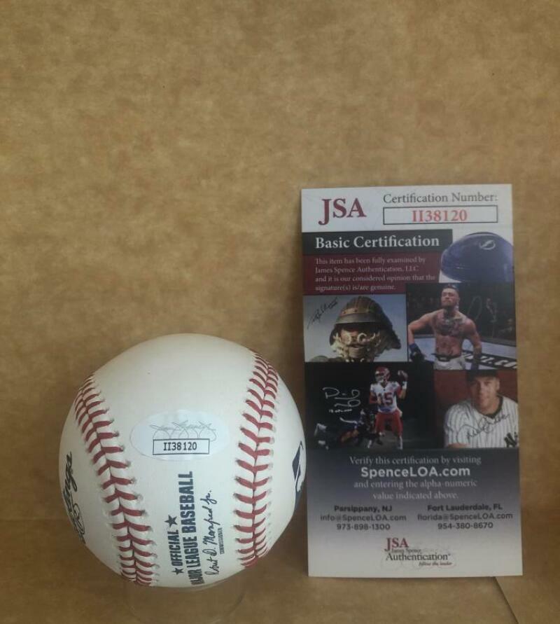 YOENIS CESPEDES NEW YORK SIGNED AUTOGRAPHED METS JSA II38120