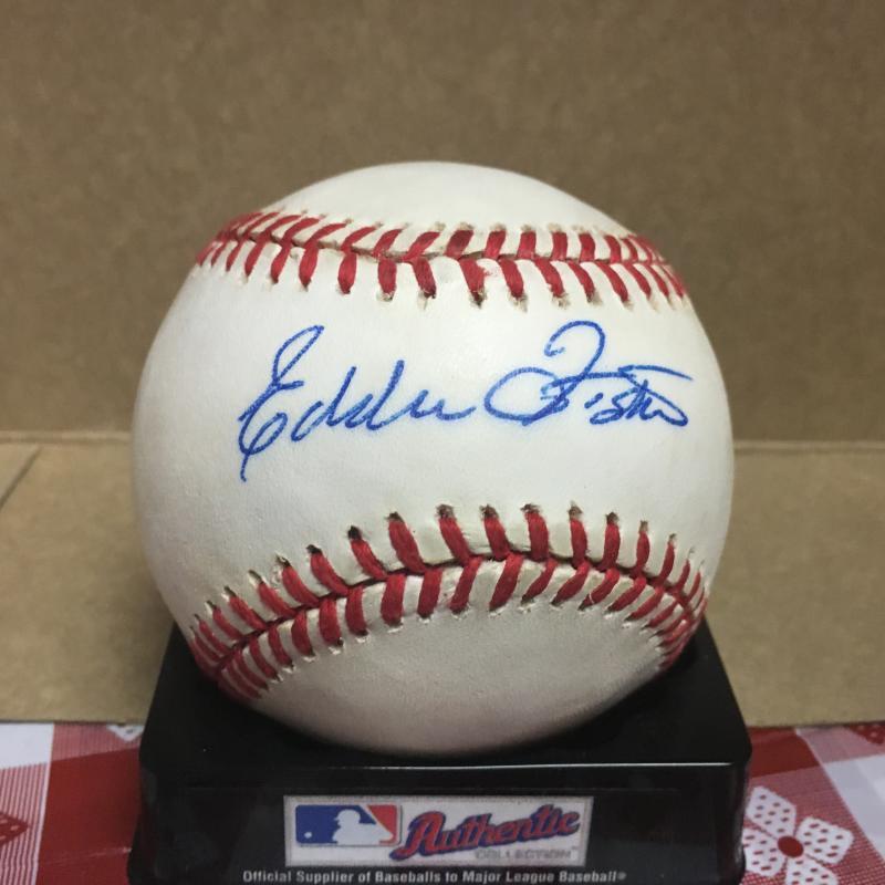 EDDIE FISHER CARDINALS/ANGELS/WHITE SOX A.L. SIGNED BASEBALL W/COA