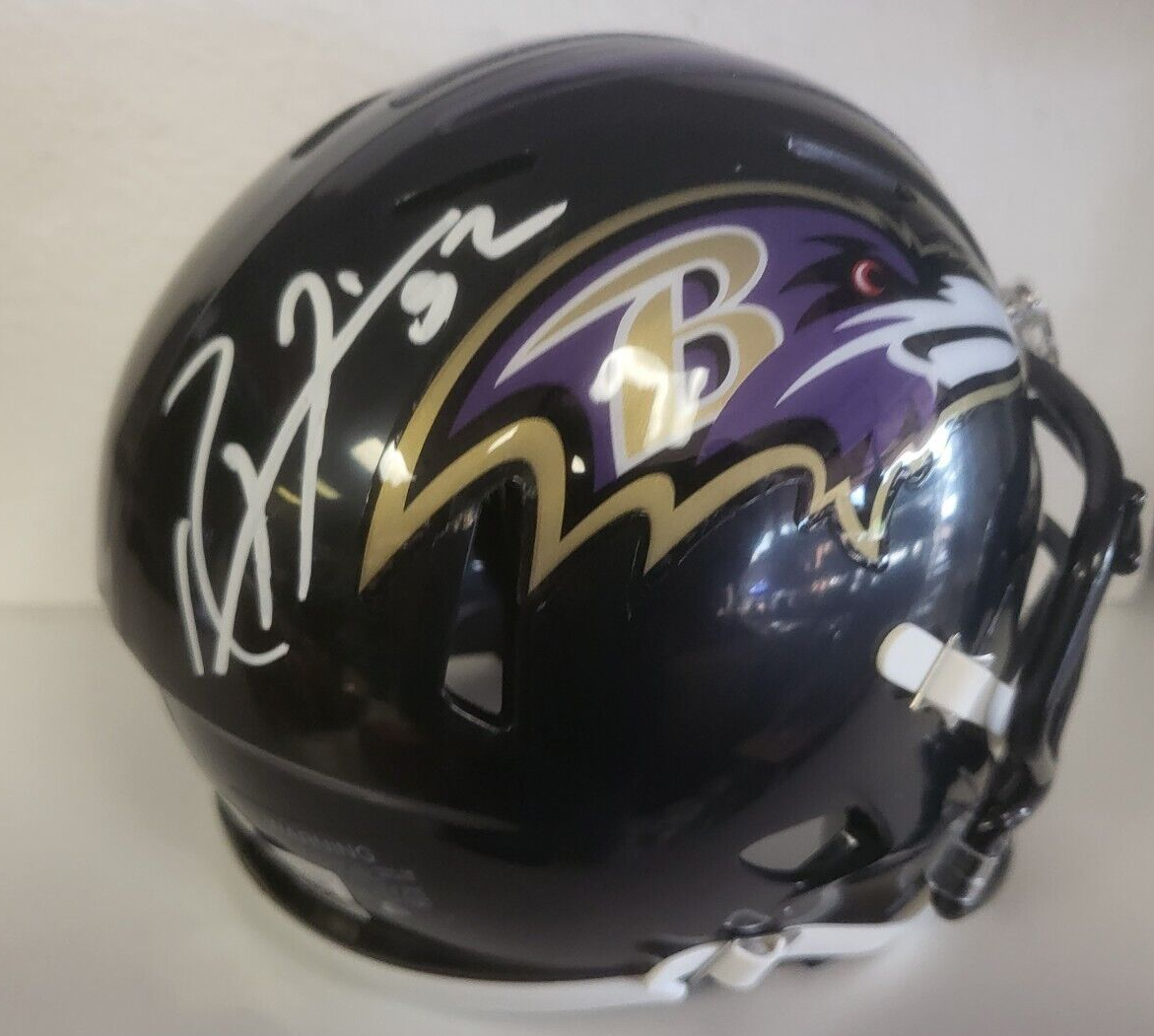 RAY LEWIS BALTIMORE RAVENS SIGNED AUTOGRAPHED AUTO MINI HELMET BECKETT