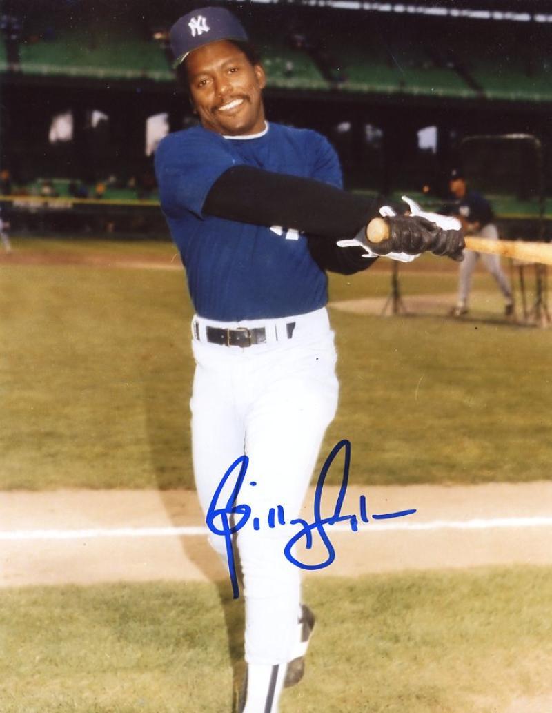 BILLY SAMPLE NEW YORK YANKEES SIGNED 8X10 PHOTO W/COA