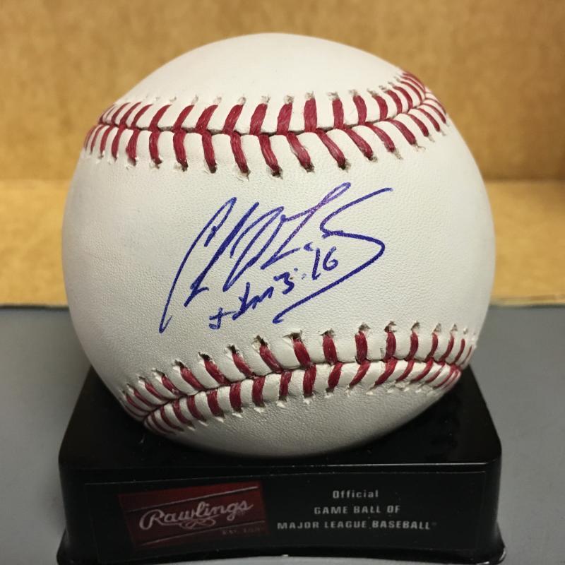 CHASE WHITLEY NEW YORK YANKEES M.L. SIGNED BASEBALL W/COA