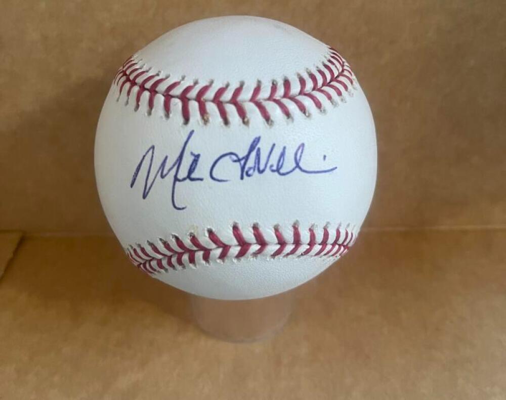 MIKE LAVALLIERE WHITE SOX/PIRATES SIGNED AUTO M.L. BASEBALL BAS AUTHENICATED