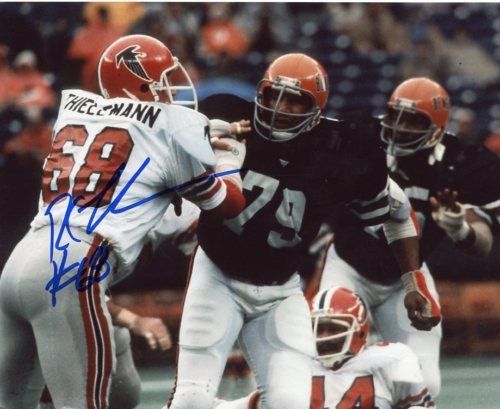R.C. THIELEMANN ATLANTA FALCONS SIGNED 8X10 PHOTO W/COA