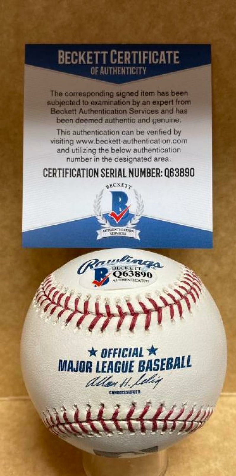 MIKE BIELECKI BRAVES/PIRATES/INDIANS SIGNED AUTO M.L. BASEBALL BECKETT Q63890
