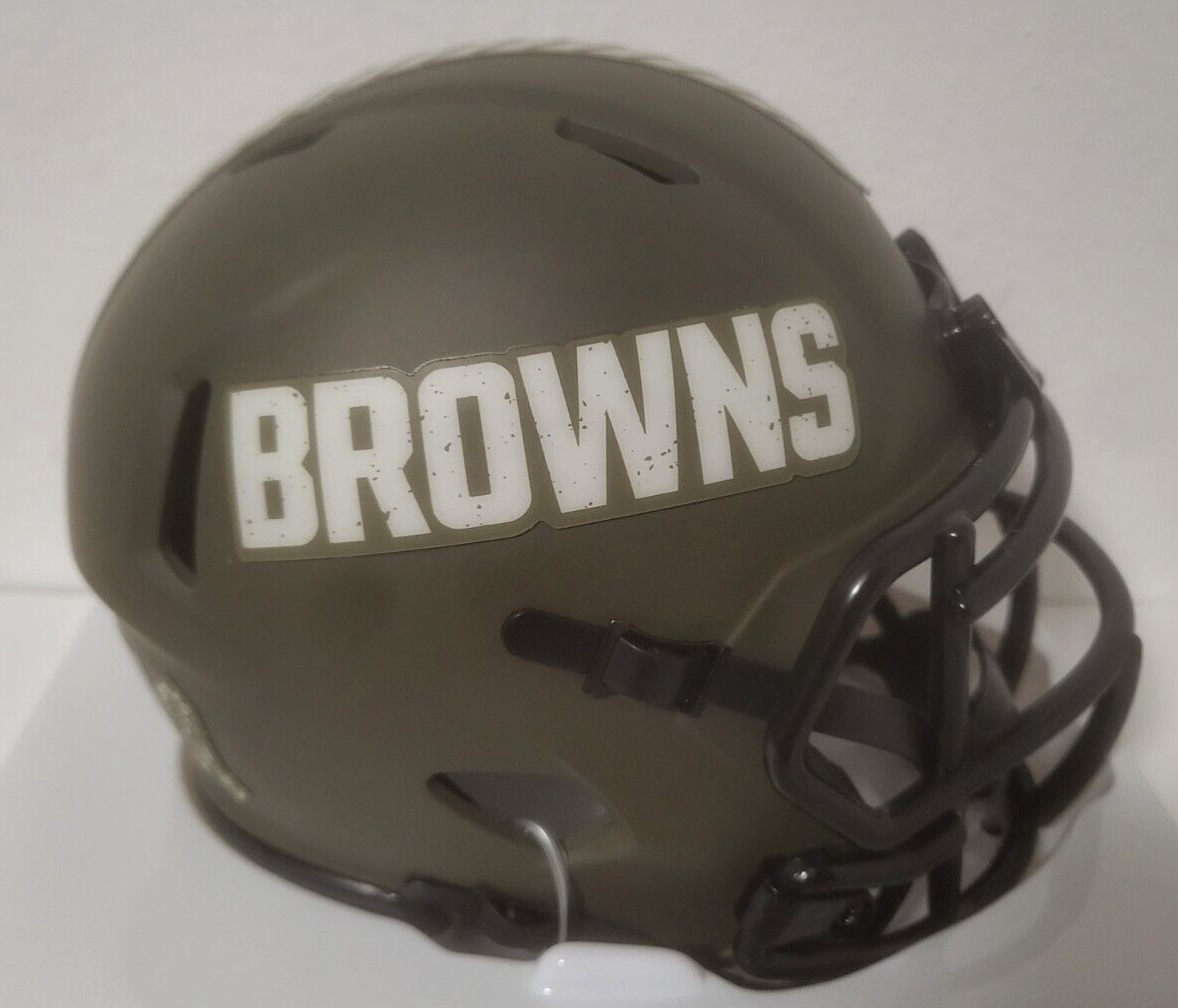 CLEVELAND BROWNS 22 SALUTE TO SERVICE UNSIGNED RIDDELL MINI HELMET