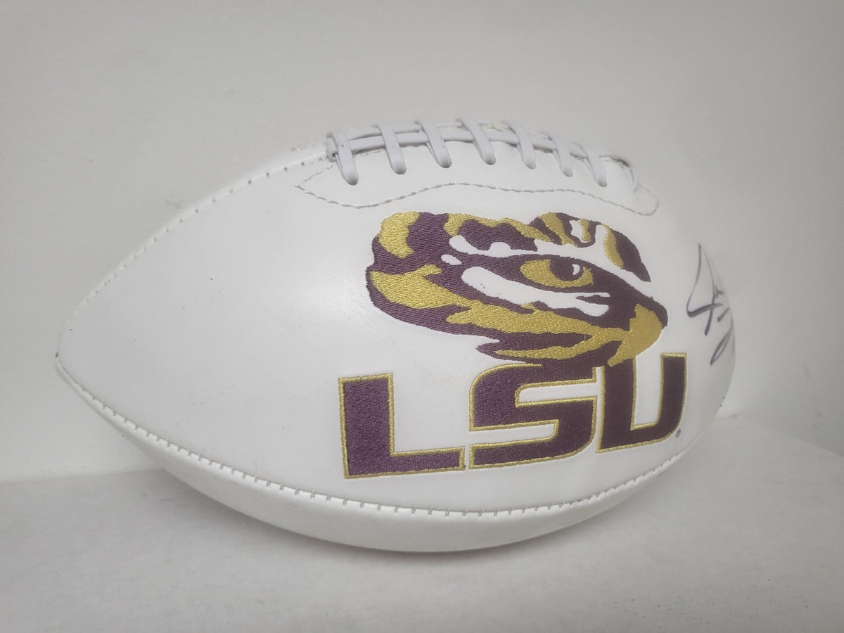 JARVIS LANDRY LSU TIGERS SIGNED AUTOGRAPHED WHITE PANEL FOOTBALL JSA