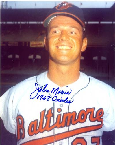 JOHN MORRIS BALTIMORE ORIOLES SIGNED 8X10 PHOTO W/COA