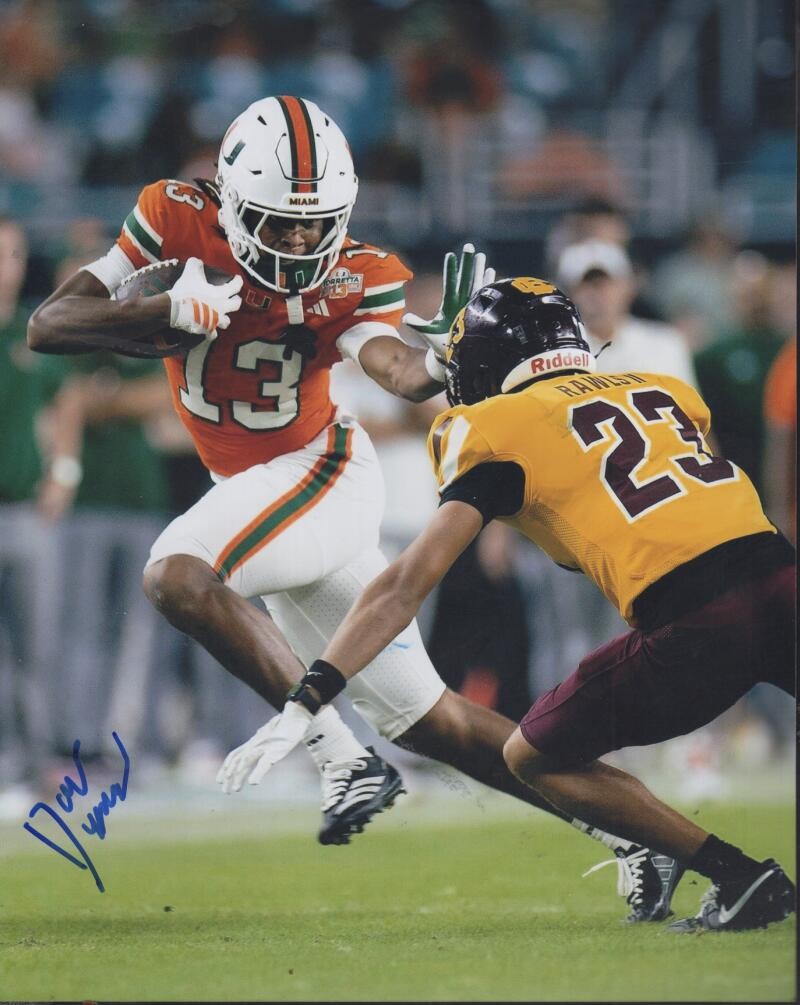 DAYLYN UPSHAW MIAMI HURRICANES SIGNED AUTOGRAPHED 8X10 PHOTO W/ COA