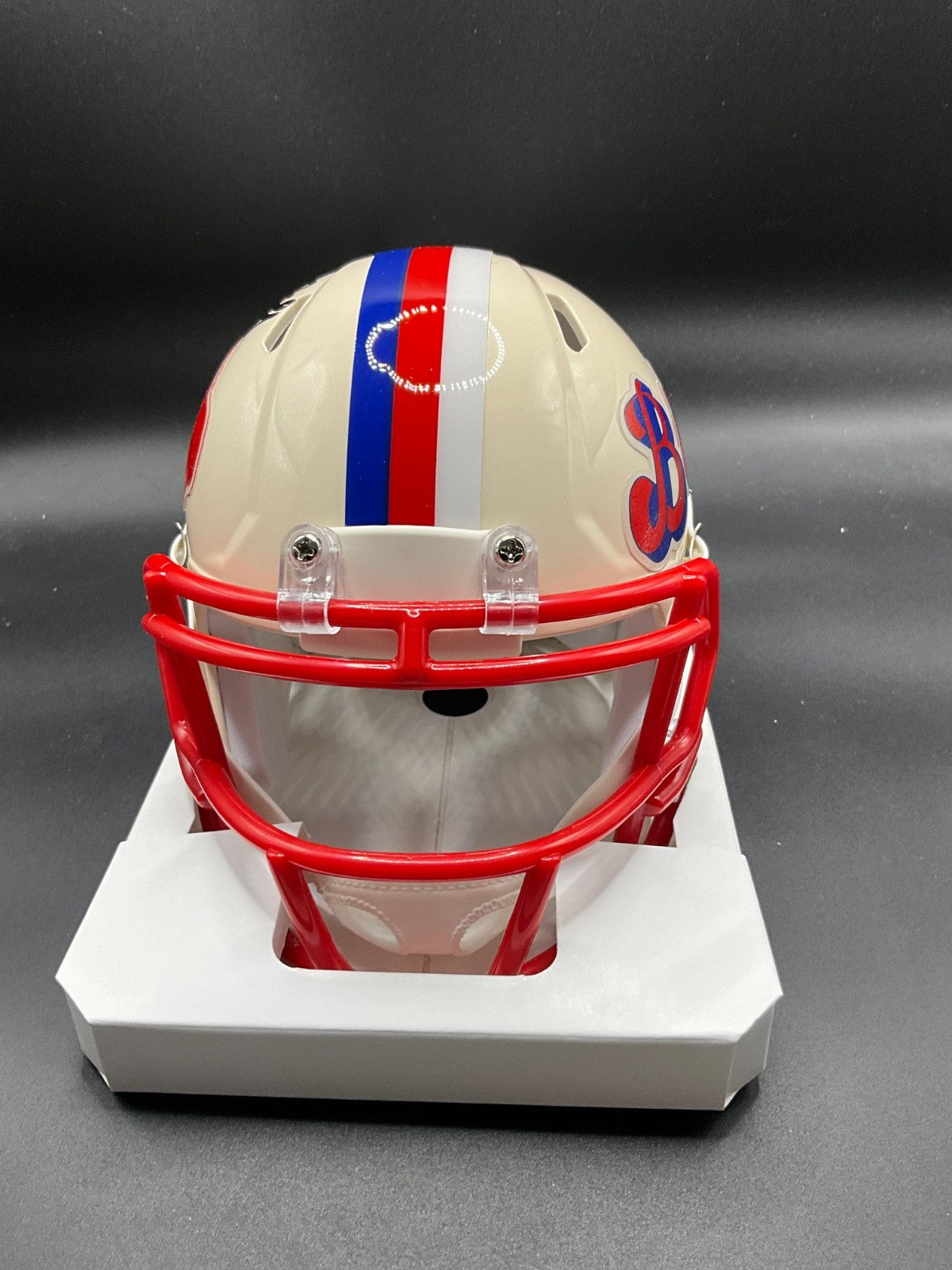 London Fletcher signed Buffalo Bills Riddell Retro Mini Helmet Beckett Auto