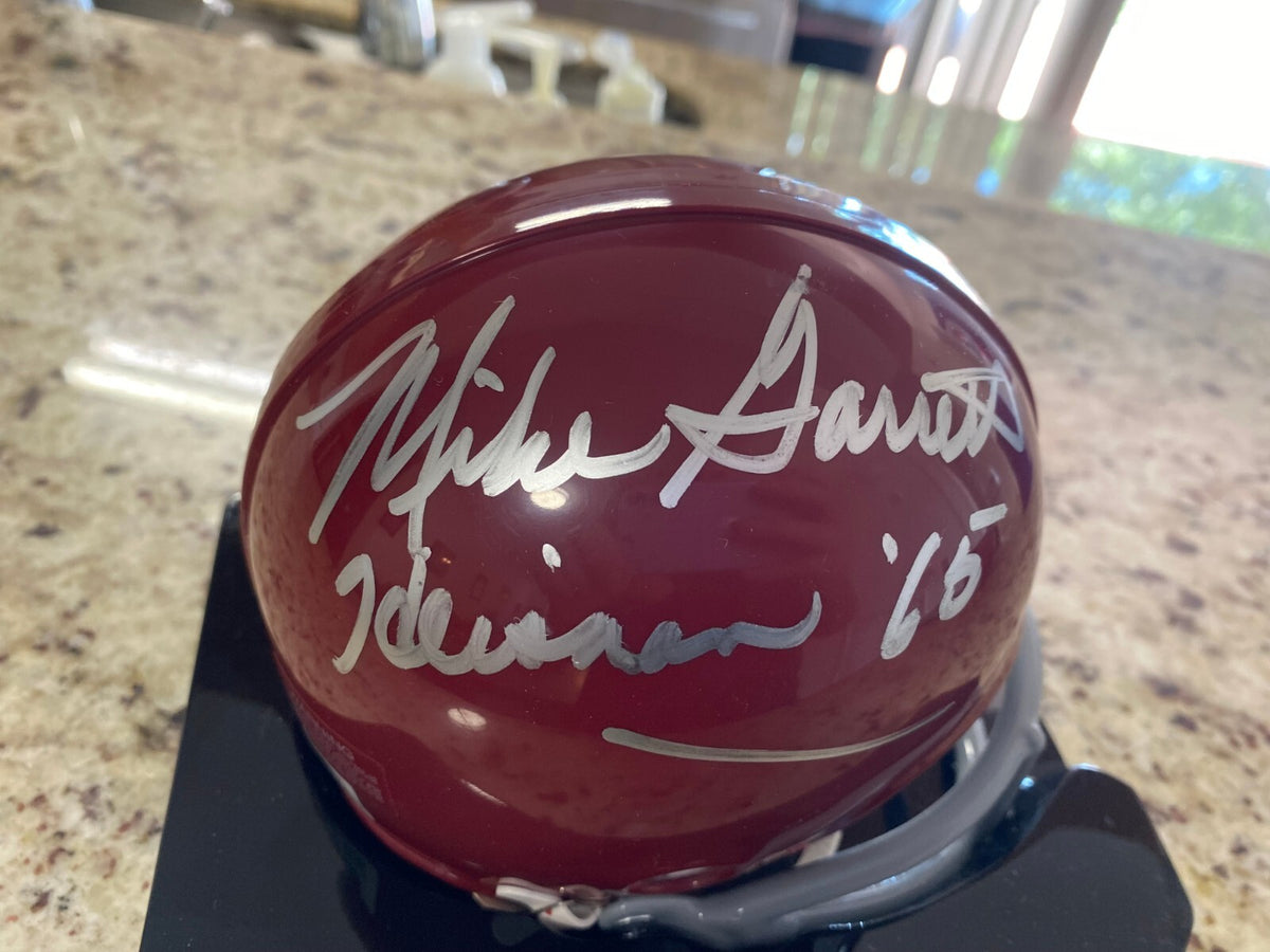 MIKE GARRETT USC HEISMAN 65 SIGNED AUTOGRAPHED 2 BAR MINI HELMET BECKETT