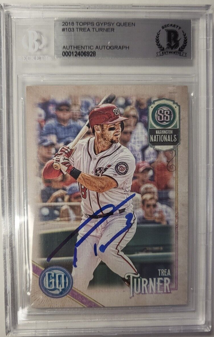 2018 TOPPS GYPSY QUEEN TREA TURNER #103 AUTHENTIC AUTO CERTIFIED BECKETT